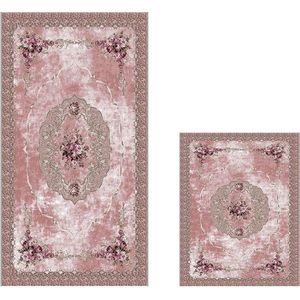 Růžové koupelnové předložky v sadě 2 ks 60x100 cm – Foutastic obraz