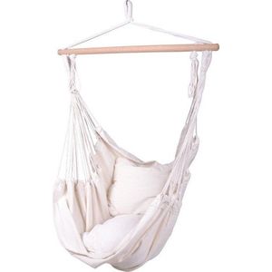 Krémové polstrované závěsné zahradní křeslo Tobago – Garden Pleasure obraz