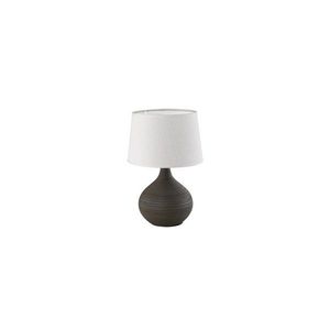 Tmavě hnědá stolní lampa z keramiky a tkaniny Trio Martin, výška 29 cm obraz
