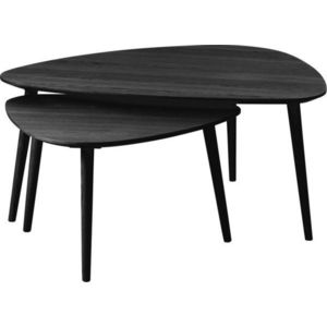 Černé konferenční stolky v sadě 2 ks 70x100 cm Adda – Unique Furniture obraz