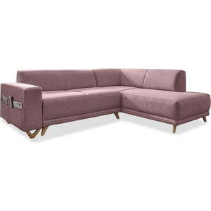 Růžová rozkládací/s úložným prostorem rohová pohovka (pravý roh/do L) Classy Sophie – Miuform obraz