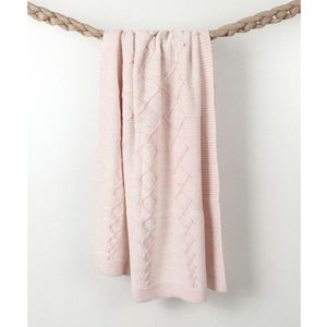 Růžová dětská deka s příměsí bavlny Homemania Decor Baby Baby, 90 x 90 cm obraz