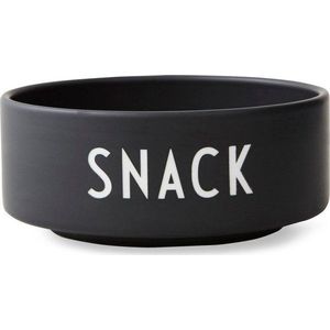 Černá porcelánová miska Design Letters Snack, ø 12 cm obraz