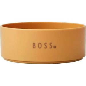 Hořčicově žlutá dětská miska Design Letters Mini Boss, ø 11 cm obraz