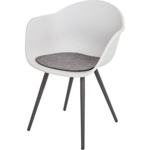 Šedá plastová zahradní židle Zara – Garden Pleasure obraz