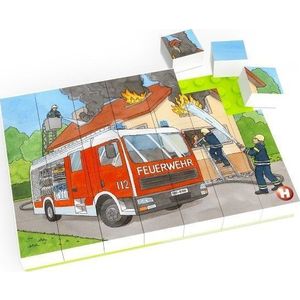 Dětské puzzle Hubelino Hasičská jednotka obraz