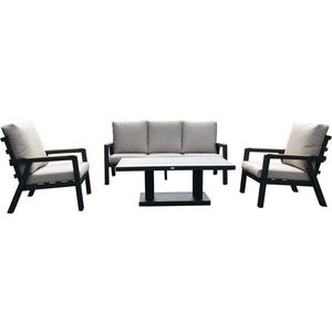 Šedý hliníkový zahradní lounge set pro 5 Budapest – Rojaplast obraz