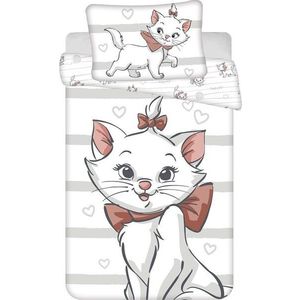 Bílé bavlněné dětské povlečení do postýlky 100x135 cm Marie Cat "Bow" – Jerry Fabrics obraz