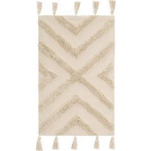 Krémový pratelný bavlněný koberec 50x80 cm – Casa Selección obraz