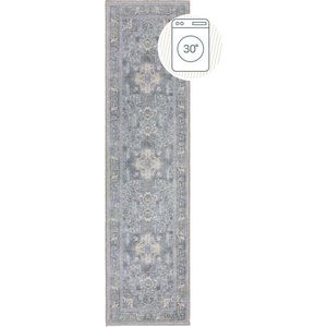Zelený pratelný běhoun s příměsí recyklovaných vláken 60x230 cm Windsor – Flair Rugs obraz