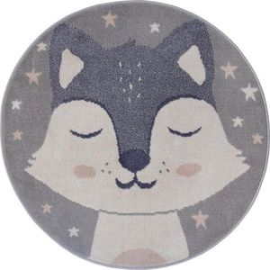 Šedý dětský koberec ø 140 cm Fox – Hanse Home obraz