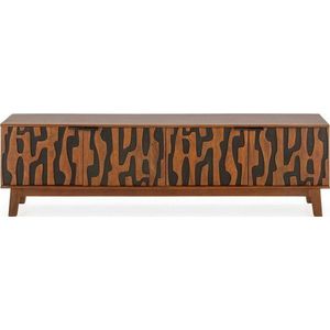 Hnědý TV stolek 180x50 cm Kantu – Marckeric obraz