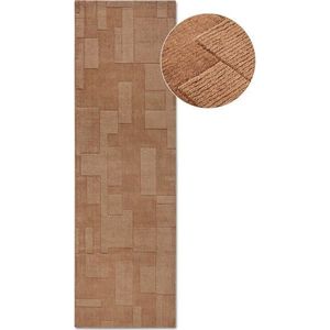Hnědý ručně tkaný vlněný běhoun 80x250 cm Wilhelmine – Villeroy&Boch obraz