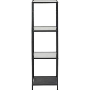 Černý skleněný regál 35x120 cm Seaford – Actona obraz