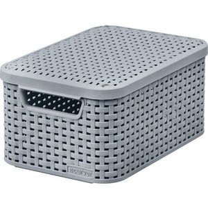 Šedý plastový úložný box s víkem 20x29x14 cm Style – Curver obraz