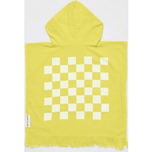 Žlutá dětská plážová osuška s kapucí Sunnylife Checkerboard, 3-6 let obraz