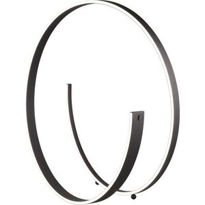 Černá LED stojací lampa s hlasovým ovládáním/s ovládáním pomocí mobilní aplikace s kovovým stínidlem (výška 75 cm) Cinardi – CINQUE obraz