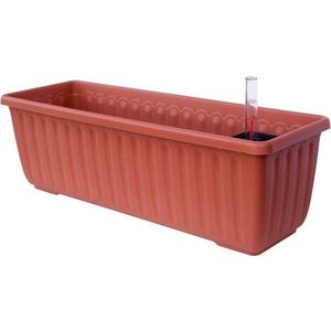 Hnědý samozavlažovací truhlík, délka 100 cm Siesta - Plastia obraz