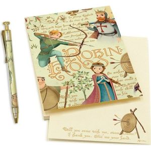 Poznámkový blok s propiskou 50 stránek formát A6 Robin Hood – Kartos obraz