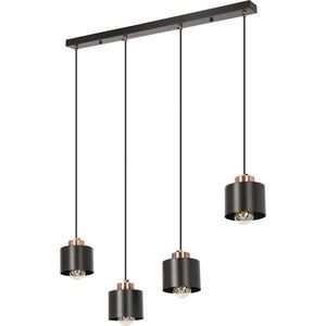 Černé kovové závěsné svítidlo 12x75 cm Olena – Candellux Lighting obraz