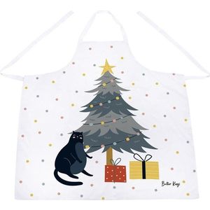 Bavlněná zástěra s vánočním motivem Crazy Cat Xmas – Butter Kings obraz