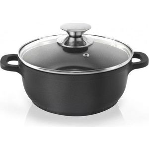 Hrnec s nepřilnavým povrchem Pfluon Granit se skleněnou poklicí Orion Grande, ⌀ 20 cm obraz