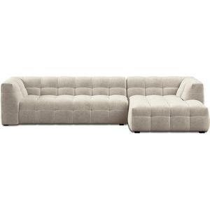 Béžová sametová rohová pohovka Windsor & Co Sofas Vesta, pravý roh obraz