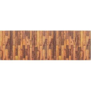 Hnědá plastová koupelnová předložka 65x200 cm Lambris – Wenko obraz