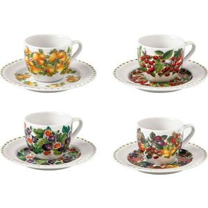 Sada 4 porcelánových šálků s podšálky Brandani Le Primizie obraz