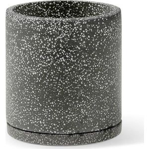 Tmavě šedý květináč Bonami Selection Terrazzo, ø 34 cm obraz