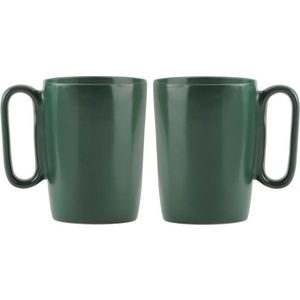 Tmavě zelené hrnky z kameniny v sadě 2 ks 250 ml Fuori – Vialli Design obraz