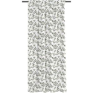 Bílo-zelený závěs z bavlněného saténu 110x250 cm Santa Likes Mistletoe – Butter Kings obraz