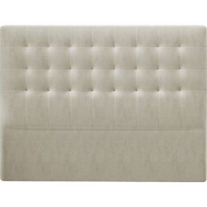 Béžové čelo postele se sametovým potahem Windsor & Co Sofas Athena, 200 x 120 cm obraz