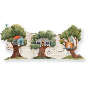 Zelený dětský nástěnný věšák Tree House - Little Nice Things obraz