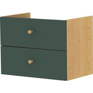 Tmavě zelená komponenta se zásuvkami 43x33 cm Z Cube - Tenzo obraz