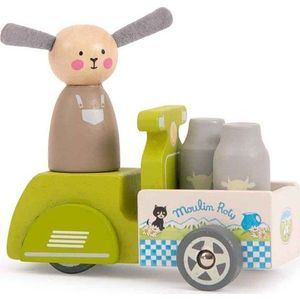 Dřevěná hračka Milk Delivery – Moulin Roty obraz