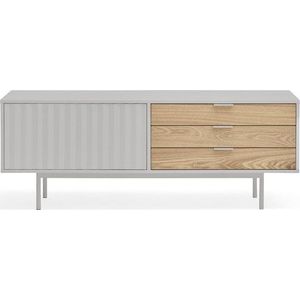 TV stolek v dekoru dubu v šedo-přírodní barvě 140x52 cm Sierra – Teulat obraz