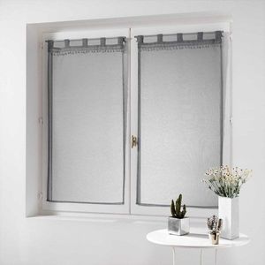 Šedé voálové záclony v sadě 2 ks 60x120 cm Poupette – douceur d'intérieur obraz