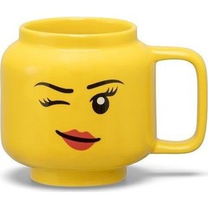 Žlutý keramický dětský hrnek 255 ml Head – LEGO® obraz