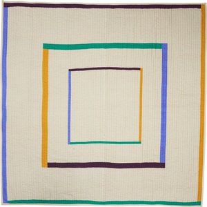 Béžový bavlněný přehoz na dvoulůžko 260x260 cm Twist - Hübsch obraz