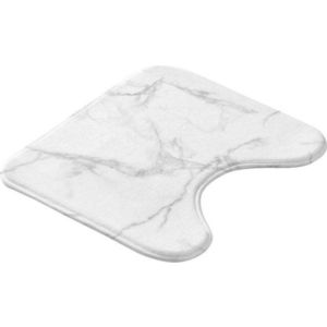 Bílá/šedá WC koupelnová předložka 45x45 cm Marbre – douceur d'intérieur obraz