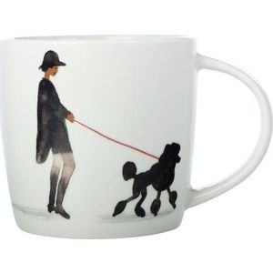 Bílý porcelánový hrnek 400 ml Fashion Poodle – Maxwell & Williams obraz
