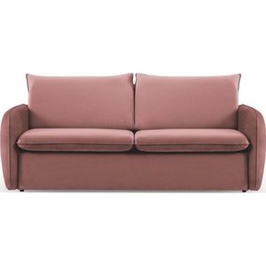 Růžová sametová rozkládací pohovka 214 cm Vienna – Cosmopolitan Design obraz