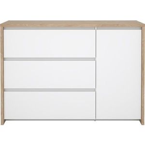 Bílá/v přírodní barvě komoda v dekoru dubu 119x84x48 cm Next – Tvilum obraz