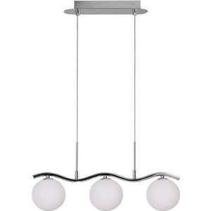 Závěsné svítidlo ve stříbrné barvě se skleněným stínidlem 12x53 cm Ramon – Candellux Lighting obraz