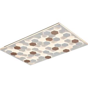 Bílé LED stropní svítidlo s hlasovým ovládáním/s ovládáním pomocí mobilní aplikace s kovovým stínidlem 70x115 cm Cifavo – CINQUE obraz