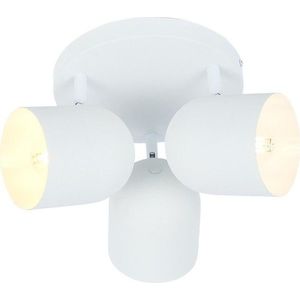 Bílé stropní svítidlo s kovovým stínidlem 32x32 cm Azuro – Candellux Lighting obraz