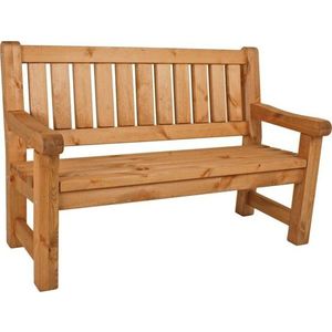 Hnědá dřevěná zahradní lavice Allgäu – Garden Pleasure obraz