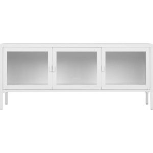 Bílý kovový TV stolek 130x55 cm Brisbane – House Nordic obraz