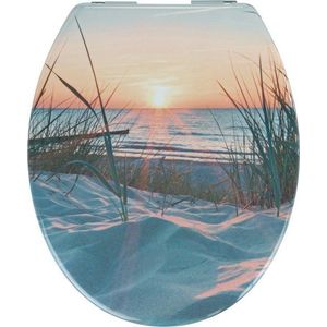 Záchodové prkénko s automatickým zavíráním 37, 5 x 45 cm Sunset – Allstar obraz